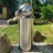könige hausdeko gmbh Kugelbrunnen Ø25cm mit LED auf zylindrischen Edelstahl Eimer H60cm