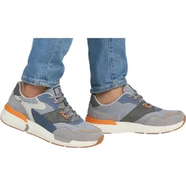 Rieker U1402 Herren Weite G Blau/Grau/Orange 44