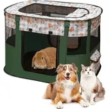 Pair Faltbares Laufgitter Für Welpen Und Haustiere – Aus Oxford-gewebe – Rechteckiges Zelt Für Hunde, Kaninchen, Meerschweinchen Und Katzen – Für Drinnen Und Draußen Geeignet – 70 X 55 X 40 Cm – Dunke