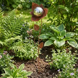 Harms Import Gartenstecker Dekofigur H 99,5 cm Bronze
