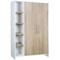 Schardt Kinderkleiderschrank Eco Plus 2-türig Eiche weiß