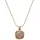 ZEEme Kette mit Anhänger 925 Sterling Silber rosé-vergoldet mit echtem Rosenquarz 12mm rot