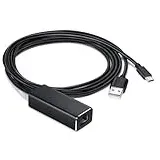 USB auf RJ45 LAN Netzwerkadapter, mit USB 2.0 Netzkabel für Stromversorgung, 10/100 Mbps Micro USB Ethernet Adapter, USB LAN Adapter für Chromecast Fire TV Stick/Home Mini/Ultra/Audio