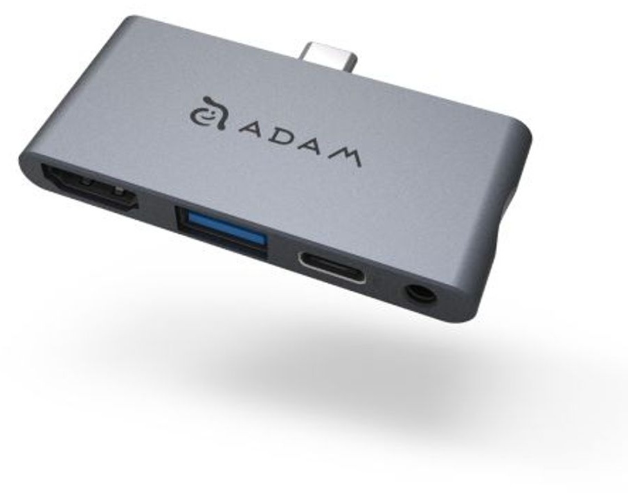 Adam Elements CASA Hub i4 - USB-C 4-in-1 Hub für iPad Pro (3rd generation) - Grau