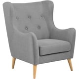 Sessel Fernsehsessel Relaxsessel Cocktailsessel Loungesessel Stoff grau