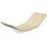 Navaris Balance Board für Kinder aus Holz - Indoor Wippe Wackelbrett 81 x 28 cm - Balancierbrett ab 3 Jahren - Balancieren Turnen - Rutschbrett Natur
