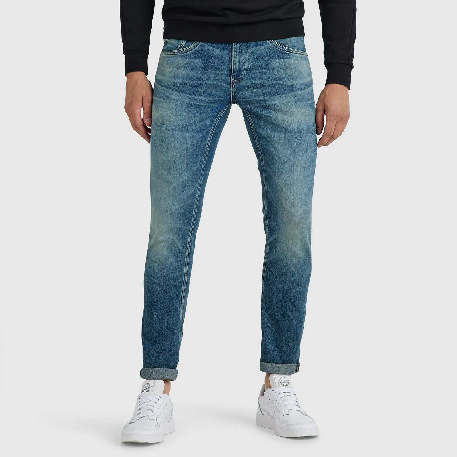 Slim-fit-Jeans PME LEGEND "Legend XV Denim" Gr. 38, Länge 32, blau (dirty wash) Herren Jeans Slim Fit