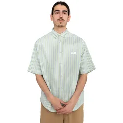 Kurzarmhemd ELEMENT "Cambridge", Herren, Gr. XS, US-Größen, oxford egret, grün, navy, 100% Baumwolle, Kurzarm, Hemden
