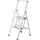 Wenko Alu-Design Klapptrittleiter 2 Stufen weiß