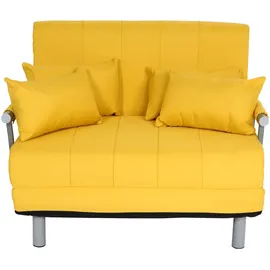 Mendler Schlafcouch Stoff 1-Sitzer Gelb