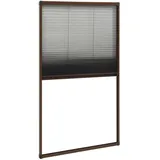 vidaXL Insektenschutz-Plissee für Fenster 80 x 160 cm Braun