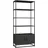 [en.casa] Bücherregal Hailuoto 80 x 40 x 180 cm Schwarz