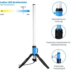 LEDINO Baustrahler Kunststoff 130 W blau