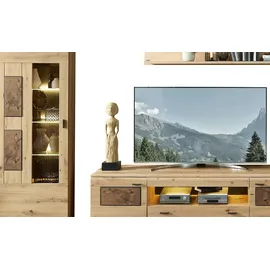 Livetastic Wandkombination Madera II ¦ holzfarben ¦ Maße (cm): B: 255 H: 201 T: 47.0