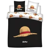 One Piece Aymax Polycotton Schwarz 240 x 220 cm + 2 x 65 x 65 cm