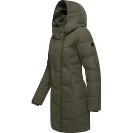 Ragwear Wintermantel Pavla Coat stylischer Damen Steppmantel in Woll-Optik grün XXL (44)