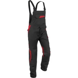 Kübler Vita cotton+ Latzhose 3L47 schwarz/mittelrot 52