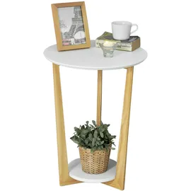 SoBuy Beistelltisch Weiß MDF 45 x 60 x 45 cm
