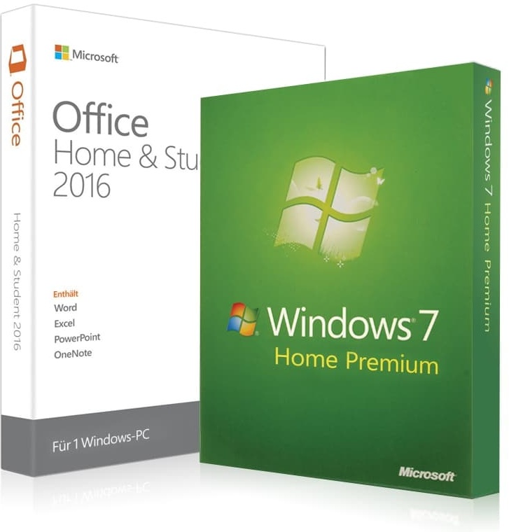 Windows 7 Home Premium + Office 2016 Home & Student