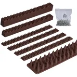 Relaxdays Vogelabwehr Spikes Kunststoff, braun