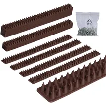 Relaxdays Vogelabwehr Spikes Kunststoff, braun
