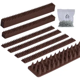 Relaxdays Vogelabwehr Spikes Kunststoff, braun