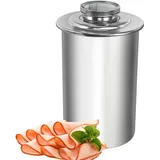 Joyeee Edelstahl Druck Schinkenkocher, Schinkenpresse Hausgemachte Fleisch Presse mit Fleischthermometer zum Kochen Gesunde Schinken Wurst Aufschnitt Deli Bacon Sandwich, Küche Schinkenkocher Pot#3