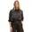 Oversized Hemdjacke aus Baumwoll-Lyocell-Leinen-Mix Mittelbraun 44