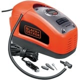 BLACK+DECKER Druckluft Kompressor Flüsterkompressor Akku (11 bar 160PSI, Luftpumpe, digitale Druckeinstellung, Kabelfächer, beleuchtete Skala, inklusive 3 Ventil-Aufsätzen, Einstellring Bar-Zahl)