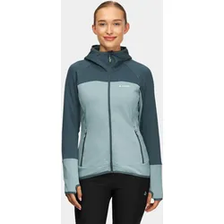 Fleecejacke Bergwandern Damen Alpinus Uba BLAU|salbeigrün|BLAU XS