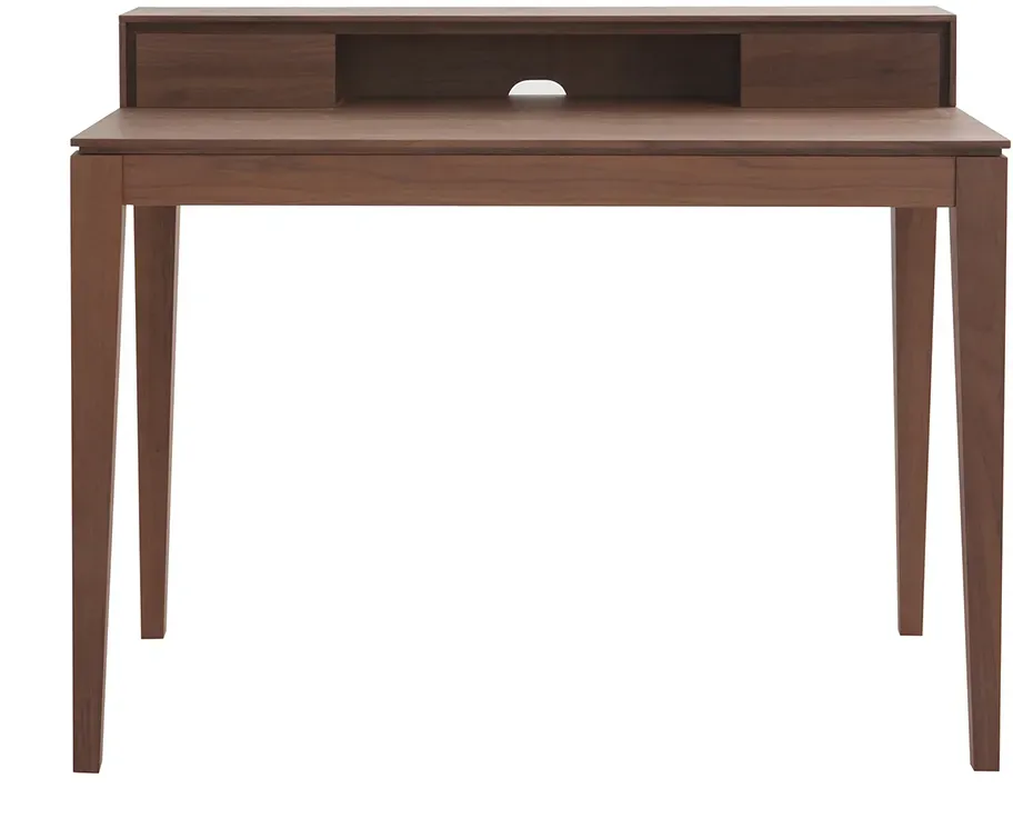 Bureau avec rangements bois foncé noyer L110 cm SEKRET