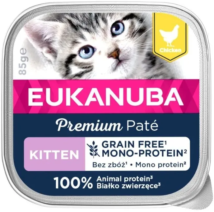 EUKANUBA Grain Free Kitten Monoproteinowy Huhn 85 g