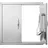 Vevor Grill-Zugangstür 610 x 610 mm Edelstahl silber
