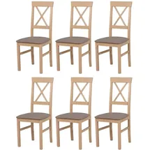 Möbel Kraft Esszimmerstuhl 6er-Set ¦ beige ¦ Maße (cm): B: 43 H: 94