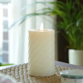 MARELIDA LED Kerze Twist 15 cm creme