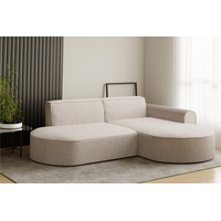 Fun Möbel Ecksofa Designersofa BONDY in Stoff Neve Beige