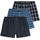 H.I.S. Webboxer kariert blau S 3er Pack