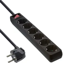 InLine Steckdosenleiste 5 m Schwarz 6 St.