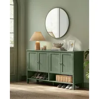 VASAGLE Schuhschrank moderner Landhausstil, mit höhenverstellbaren Ablagen, 35 x