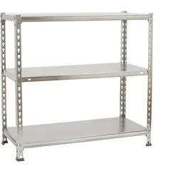 SimonRack Ecoclick schraubenloses Metallregal 3 Böden. Farbe VERZINKT 900x800x300 mm