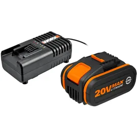 Worx Power Share 20V WA3604 Ladegerät inkl. 4,0 Ah Akku