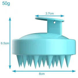 Intirilife Kopfhaut Massagebürste aus Silikon in Blau | Gr.: onesize