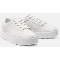 Timberland Laurel COURT LOW LACE UP Sneaker whi full grain 10 Wide Fit