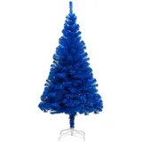 vidaXL Künstlicher Weihnachtsbaum mit LEDs Kugeln Blau 240cm PVC