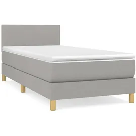 vidaXL Boxspringbett 100 x 200 cm Hellgrau