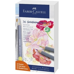 Faber-Castell Goldfaber Aqua Aquarellfarbstift, Geschenkset, 36 Einzelfarben