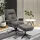 Homcom Relaxsessel mit Hocker 91 x 78 x 150 cm Dunkelgrau
