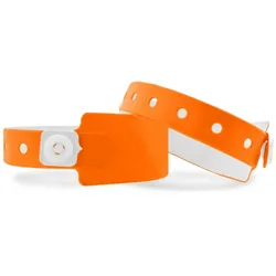 CombiCraft Vinyl Einlassbänder Orange mit Druckverschluss - 100 Stück