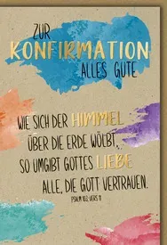 Konfirmationskarte Graspapier 11330   Bild