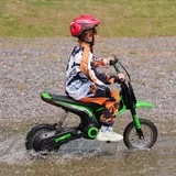 Elektrisches Kinder-motocross-bike, 350-w-motor, 12-v-akku, 8–16 Km/h, 12-zoll-luftreifen, Grün